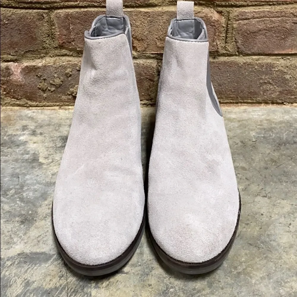 Cole Haan Landsman Light Gray Suede Ankle Bootie